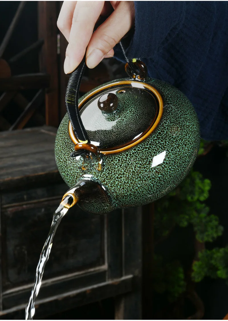 Large Capacity teapot 700ml Ceramics coffee pot with beam pot tea set small teapot tea cup household flower tea making teapot