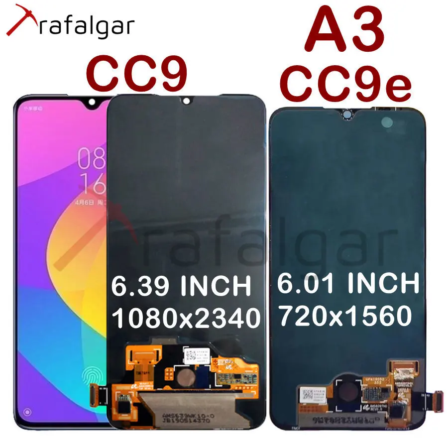 

AMOLED CC9 Screen For Xiaomi Mi CC9 LCD Display Touch Screen Digitizer Assembly Replacement for Xiaomi Mi CC9e cc9 LCD Screen