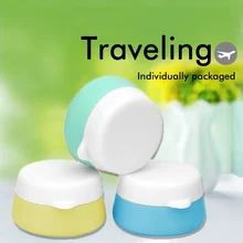 3 шт 10 мл Косметические бутылки для крема силиконовые многоразовые банки с закрытые крышки для дома и путешествий косметические бутылки для крема и лосьона многоразовые