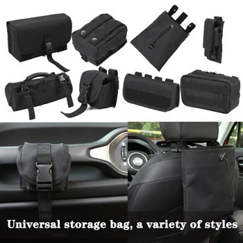 

for Jeep Renegade Universal Multifunctional Storage Bag Organize Container Tray Package ABS Oxford Cloth Black Car Accessories