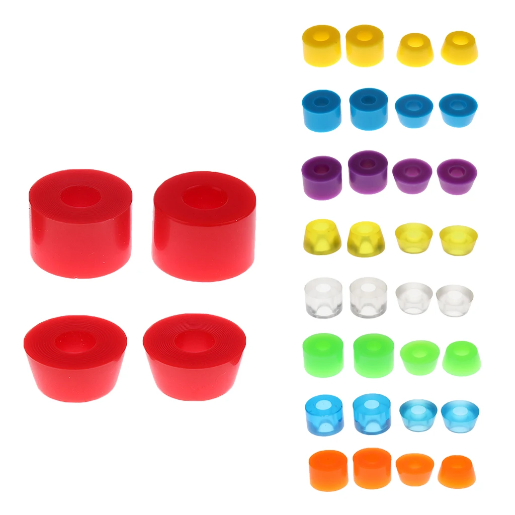 2 Pairs Replacement Bushings 90A Longboard Skateboard Truck Kit for 2 Trucks