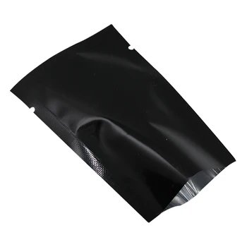 

200Pcs/Lot 8*12cm Black Heat Seal Plating Aluminum Foil Bags Snack Food Storage Package Plastic Flat Mylar Foil Bag Vacuum Pouch