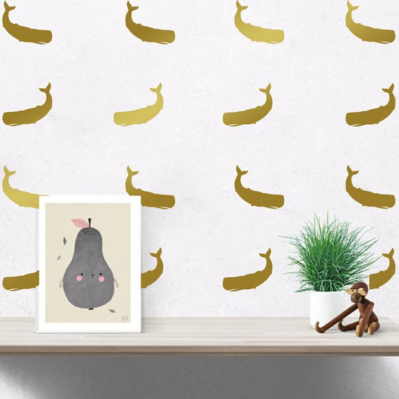 8 шт./компл. КИТ Наклейка на стену рыба киты стены Стикеры мультфильм шаблон