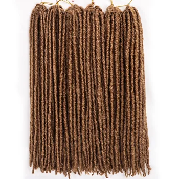 

Modern Queen Straight Goddess 18" Faux Locs Crochet Braids Natural Synthetic Hair Extension 18 stands/Pack Heat Resistant Hair