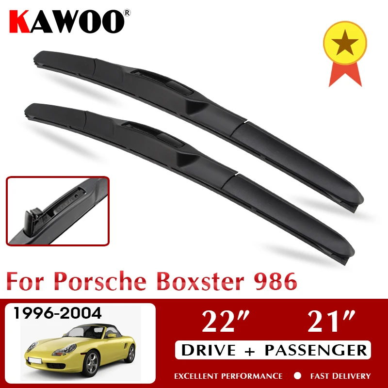 

KAWOO Wiper Car Wiper Blades For Porsche Boxster 986 1996-2004 Windshield Windscreen Front Window Accessories 22"+21" LHD RHD