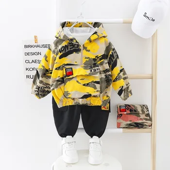 

Kids Boy Clothes Camouflage infant Suit Hooded Camo Top + Pants 2PCS Sport Children Outwear Baby girls Set for Newborn Boys