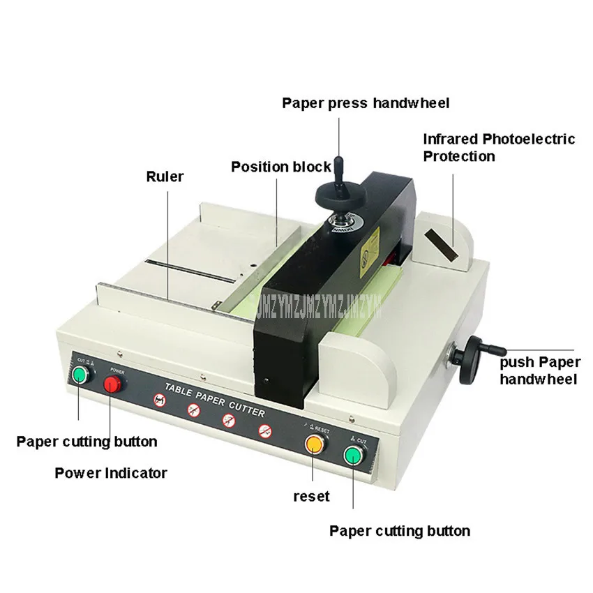A4 электрическая машина для резки бумаги ручная подача бумаги Тяжелая 40 мм толстый слой бумаги триммер режущее устройство максимальная ширина 330 мм J330D