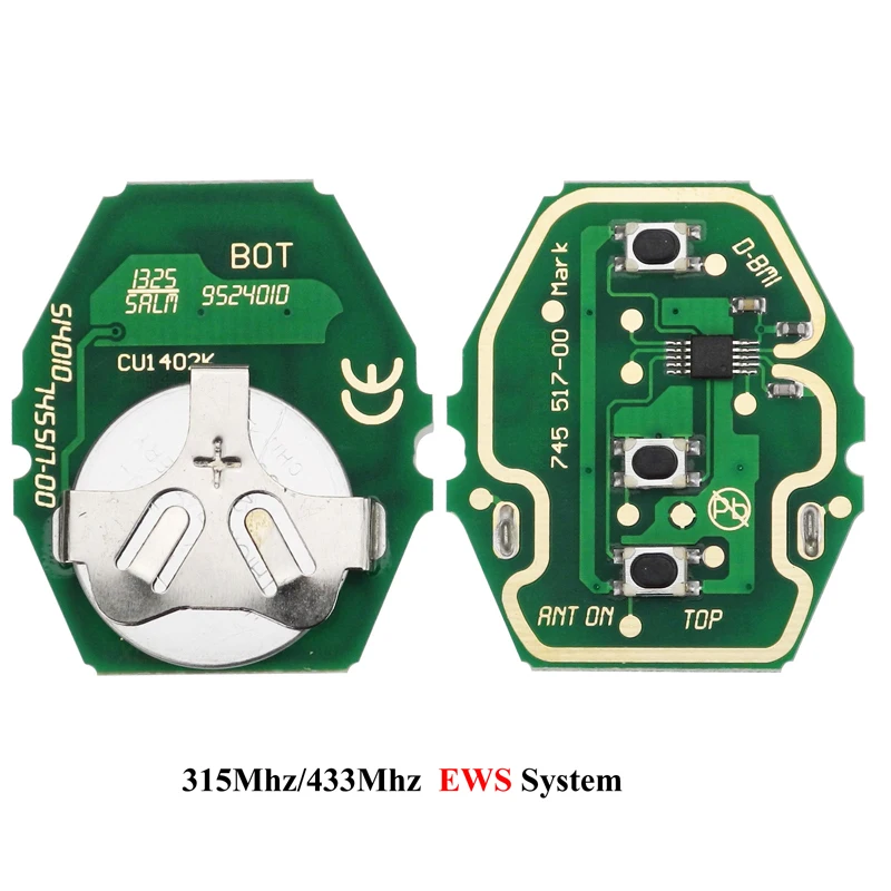 Jingyuqin 3 кнопки дистанционного управления автомобиля ключ платы для BMW EWS X3 X5 Z3 Z4 1/3/5/7 1 3 5 7X3X5 Z3 серии EWS системы