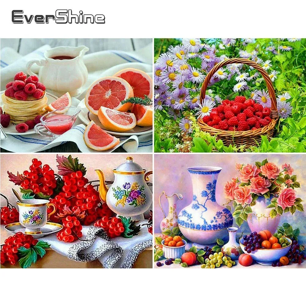 Evershine цветы алмазы мозаика Продажа Цветы 5D DIY Алмазная Вышивка Полный дисплей