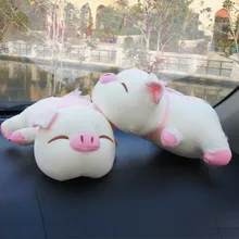 Милые Мультяшные свиньи плюшевые игрушки декор воздушный продувки Авто бамбуковый уголь чехол сумка автомобильные аксессуары 22 см* 13 см