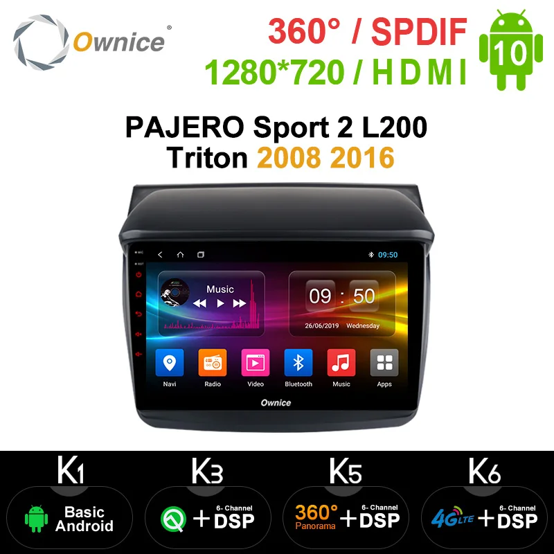 Ownice Android 10 0 автомобильный dvd плеер для Mitsuishi PbAJERO Sport 2 L200 Triton 2008 2016 аудио стерео GPS