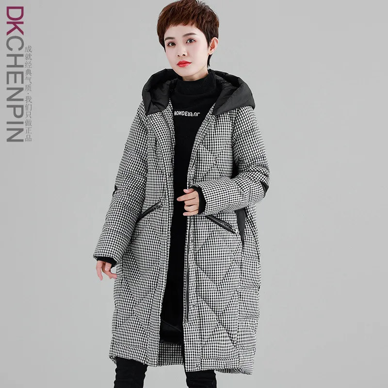 

Thick Hooded Cotton-padded Clothes Women's Mid-length 2019 Winter New Style Korean-style Loose And Plus-sized Middle-aged Women