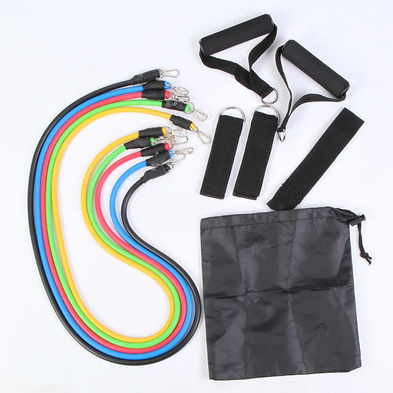

11 Pieces Pull Rope Set dan li guan Resistance Training Equipment Multi-functional Training Equipment Pull Rope Set