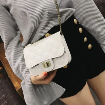 

Small fragrance wind female bag 2020 fashion new small chain small square bag pu wild shoulder shoulder bag