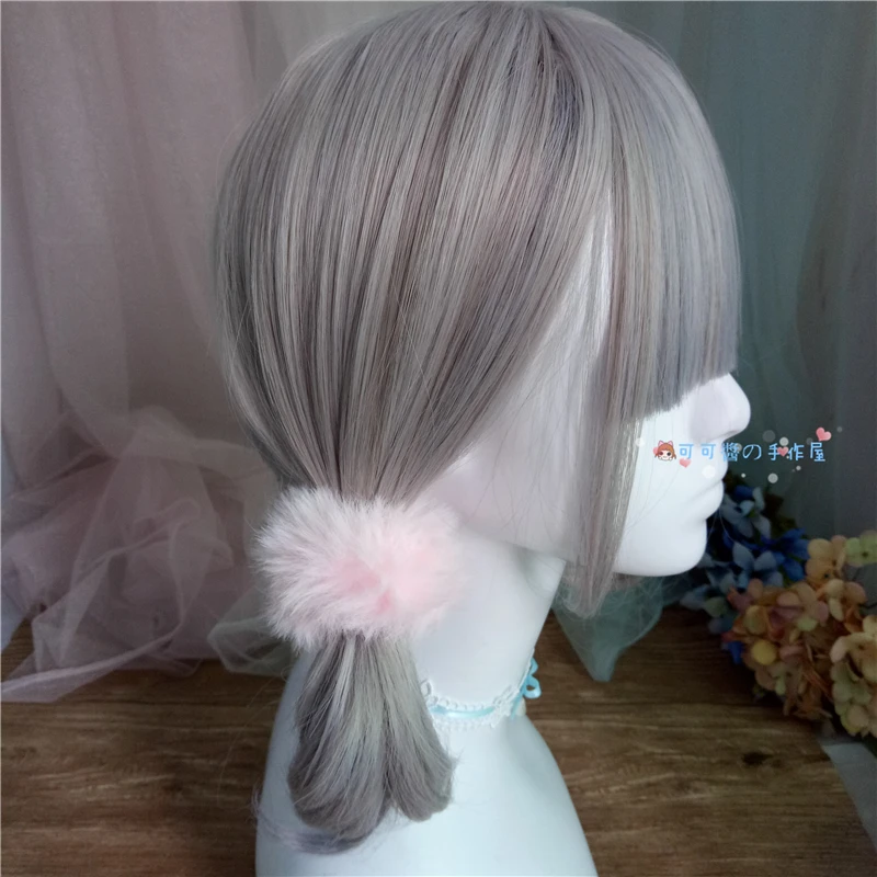 Мягкий розовый головной убор с бантом KC кролик Лолита Японская девочка сердечная шпилька Лолита рукава сладкие - Цвет: Hair ring