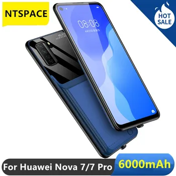 6000 3500mah電話バッテリー電源ケースhuawei社ノヴァ7スマートパワーバンクケースhuawei社ノヴァ7プロバッテリ電源の充電器