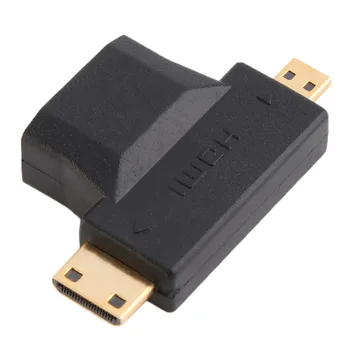 

Black HDMI Type A Female to Male Mini Type C Male Micro Type D Adapter