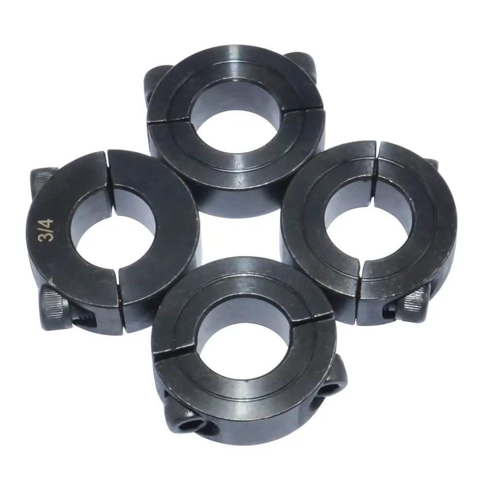 

4Pcs Double Split Shaft Collars Oxide Set Screw Style Double Split Setscrew Shaft Collars Bore 1/4 3/8 1/2 5/8 3/4 7/8 1 Inches