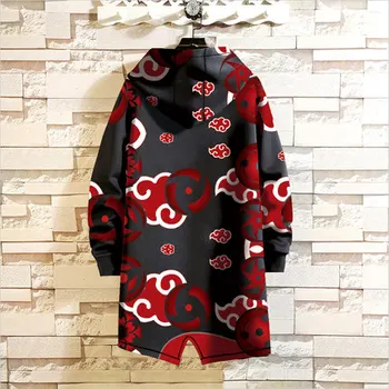

Anime Naruto Akatsuki Uchiha Itachi Cosplay Costumes Sharingan Konoha Hokage Trench Hoodies Sweatshirt Hooded Coat Sportswear