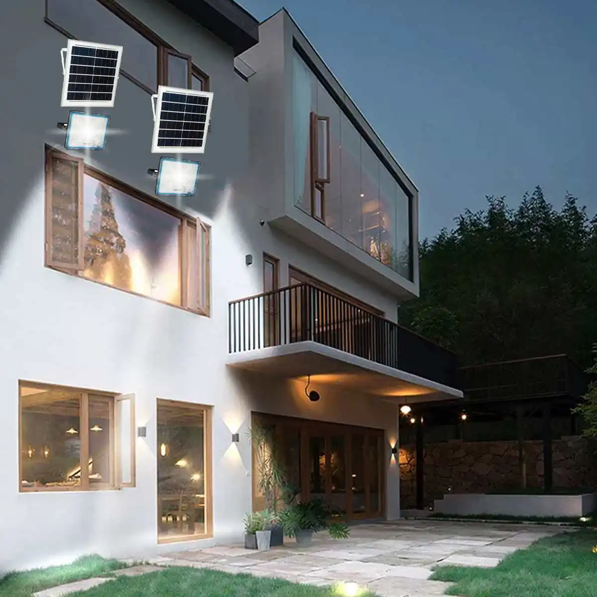  Solar Flood Light Outdoor Waterproof Wall Lamp Led Solar Lamps Multi-function Garden Lighting 150/2 - 4000385633078
