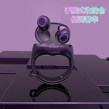 

wrist dual-ear tws wireless sports Bluetooth headset 5.0 charging bin stereo