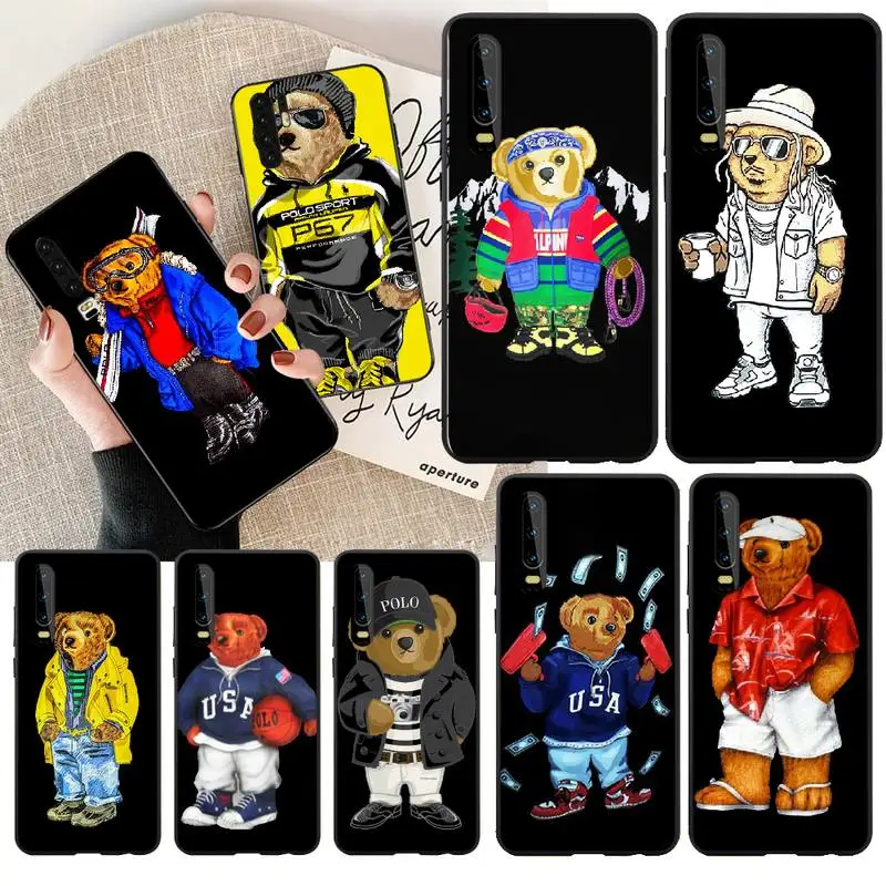 

NBDRUICAI fashion Bear Italy Black TPU Soft Phone Case Cover For Huawei NOVA 2 PLUS 2s 2i 3i 3E 4E 5 5I PRO