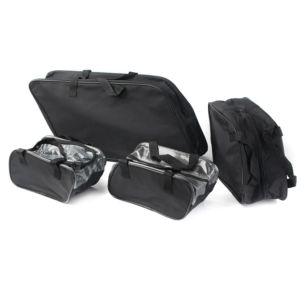 4X Moto Saddlemen Bisaccia Saddle Bag Antipioggia Imballaggio Cube Fodera Set Per Harley Touring Electra Road Glide