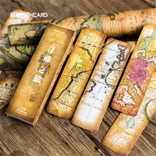 30 шт./лот Винтаж карта бумажная закладки для книги держатель многофункциональные закладки канцелярские принадлежности, школьные принадлежности