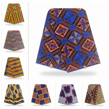

African wax fabric Nigerian Real Wax Fabric for Women Ankara 100% Cotton Prints Wax Fabrics Pange 6yards high Quality