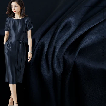 

Red Raspberry Navy Blue Ramie Satin Fabrics Garment Materials Summer Women Shirt Dress DIY Sewing Cloth Freeshipping
