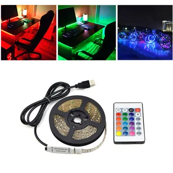

USB Led Lamp RGB DIY 5V Neon LED Strip Light Indoor Outdoor Backlight Home Room Kitchen Tape Diode Ribbon Wall Lamp tv Led Bulb