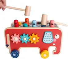 

Montessori Toys for Toddlers Hammering and Pounding Toys Wooden Educational Learning Baby Development Games Children Hammer Toy
