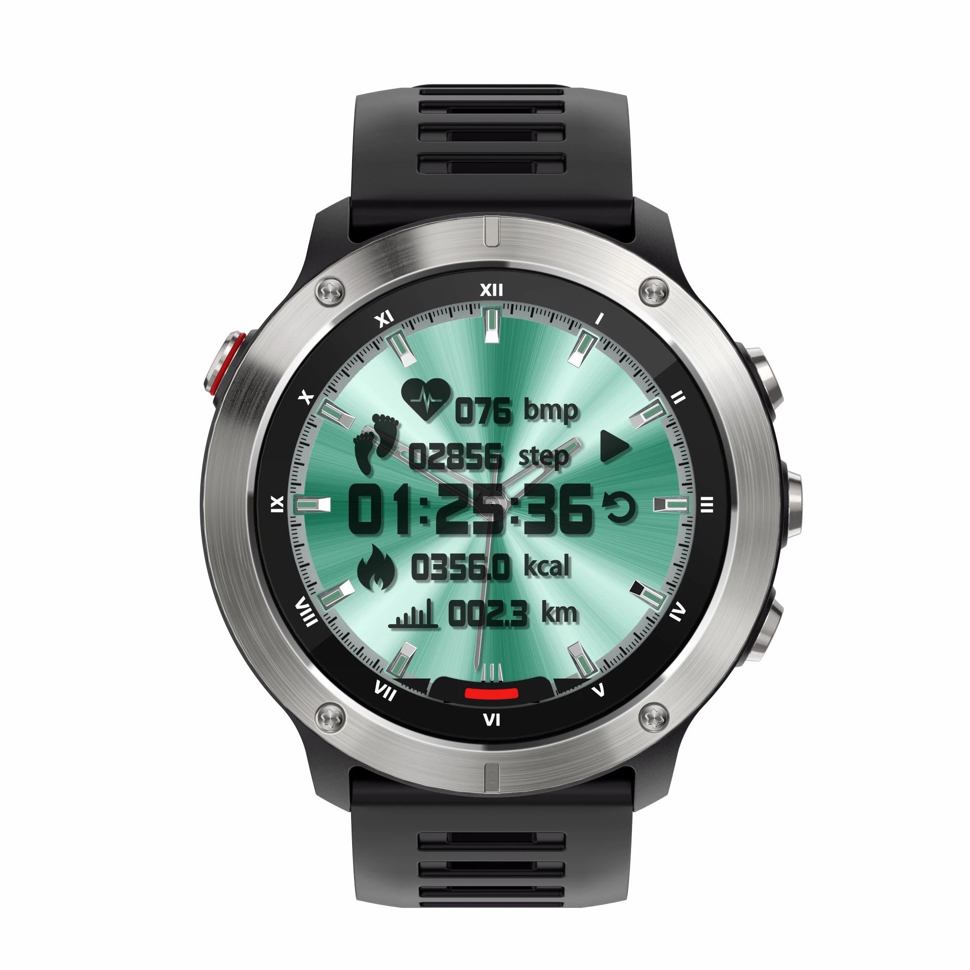 Dual Time Hybrid Smart Watch Men 2022 Digital Screen Remind Call Herat Rate Tracker Stainless Steel Fitness Smartwatch