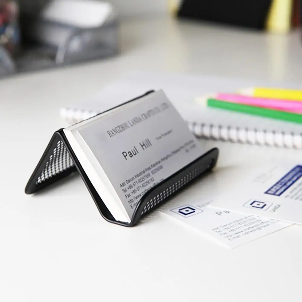 

Creative Metal Card Holders Note Holders for Office Display Desk Business Card Holders Desk Accessories Stand Clip