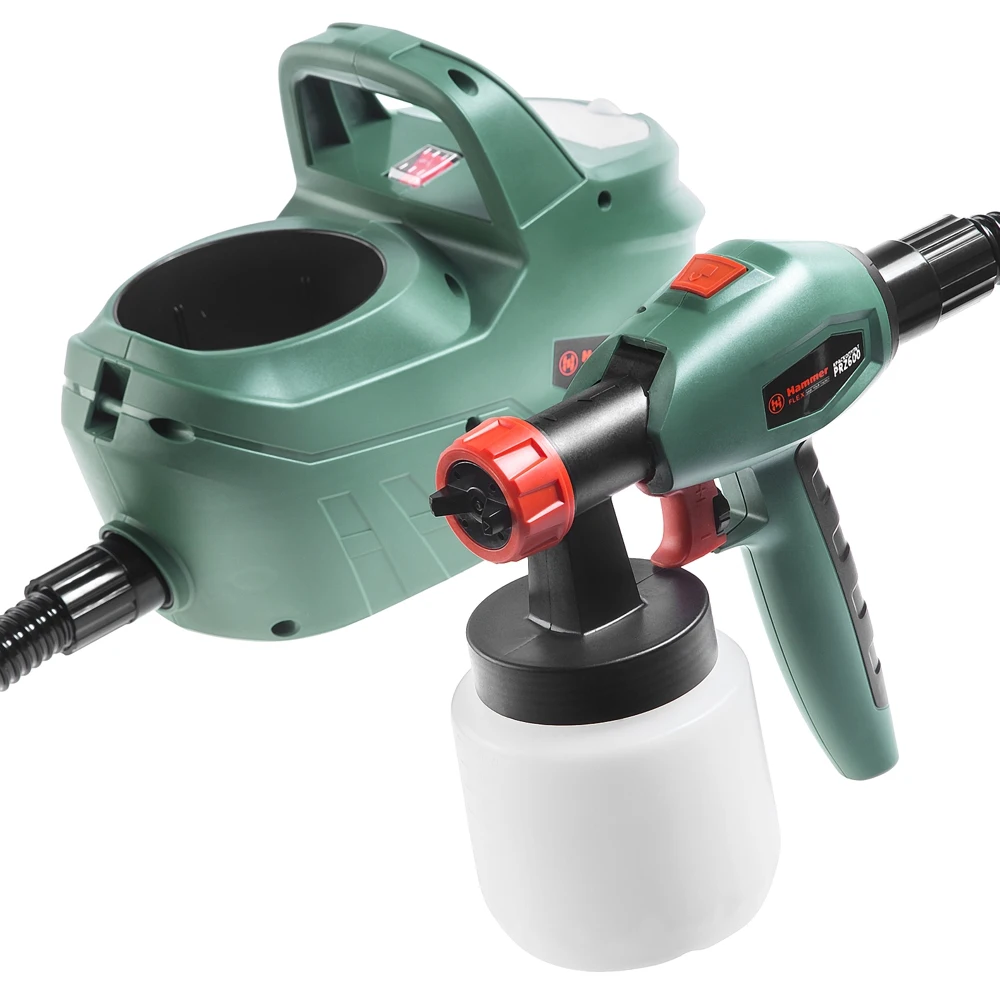 Краскопульт Hammer Flex PRZ600 600Вт 0-800мл/мин 800мл бак, вязкость до 100 DIN