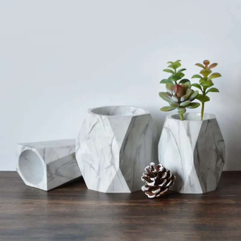 

Nordic Marble Desk Pens Pencil Holder Case Makeup Brush Storage Box Organizer