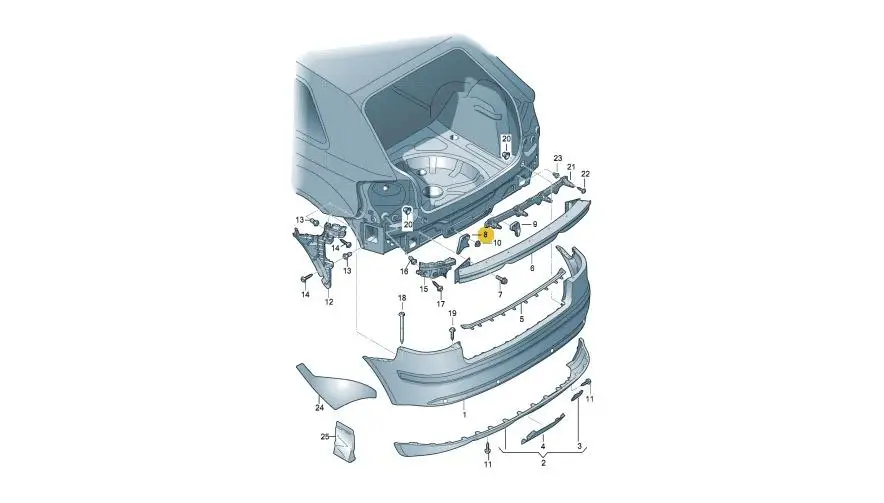 Новый кронштейн заднего бампера левый для AUDI A3 04-13 8P3807329 8P3 807 329 | Автомобили и