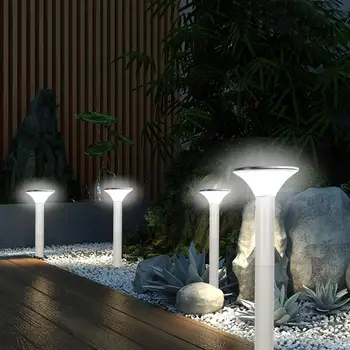 

LED Solar Powered Light With Automatic On/Off Sensor 6500K White Light For Lawn Yard Patio Walkway Decoration And Lighting