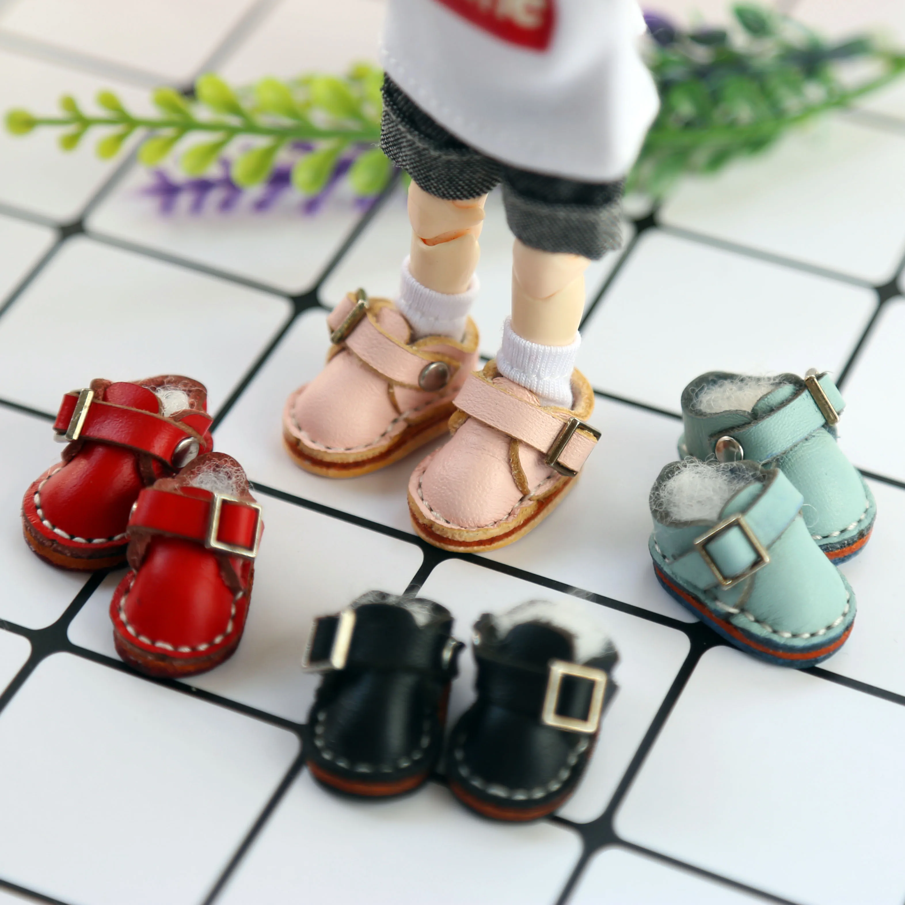 Ob11 кукольная обувь детская одежда кожаная obitsu 11 ГСК мини-салон 1/12 BJD женская |