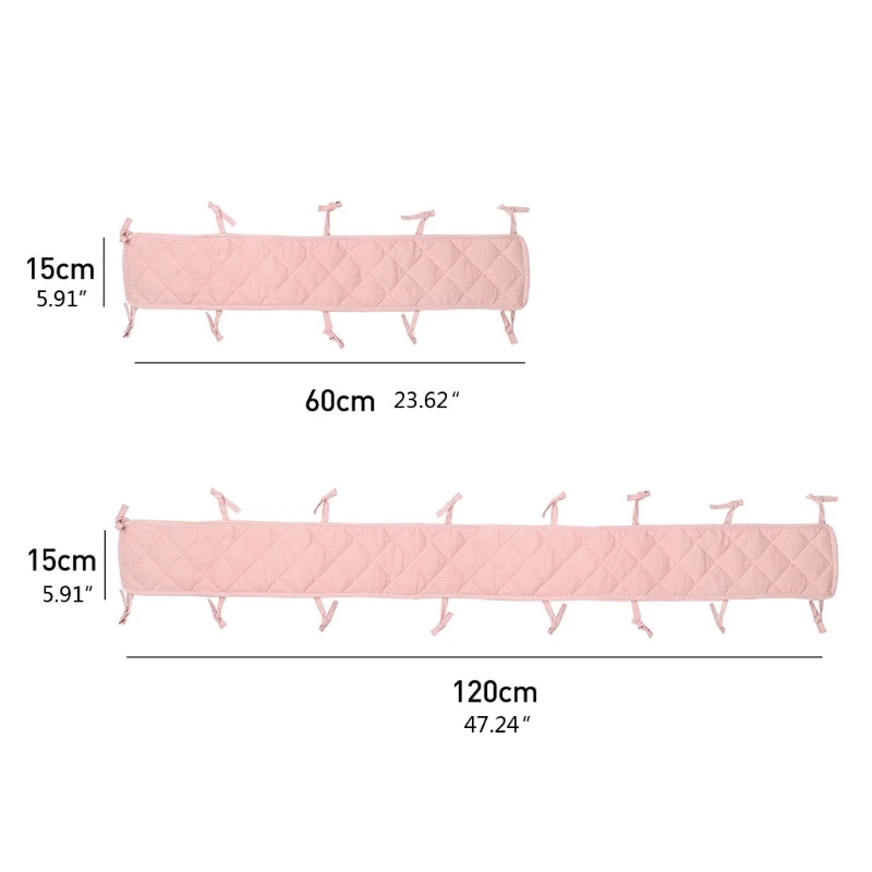 Cotton Crib Protection Wrap Edge Baby Anti-bite Solid Color Bed Bumper Fence Guardrail Baby Care Baby Safety Products