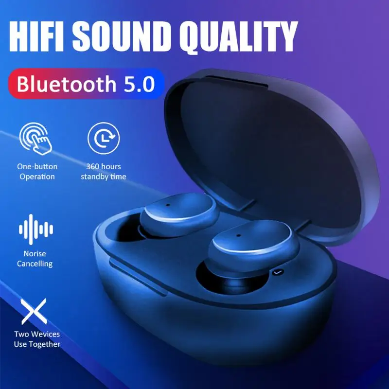 

A6S TWS bluetooth earphone For Redmi Air Dots Wireless Earbuds 5.0 TWS Earphone Noise Cancelling Mic headphones for Xiaomi