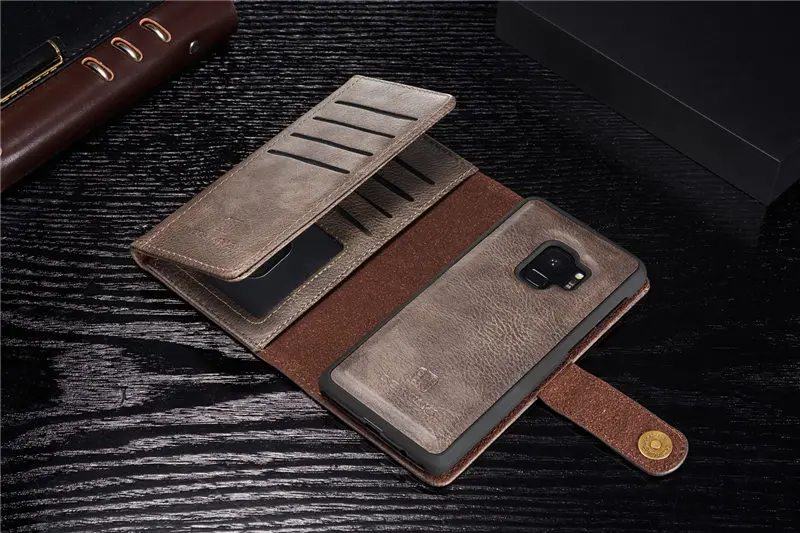 Чехол-портмоне из натуральной кожи в стиле ретро для samsung Galaxy Note 10, 8, 9, S8, S9, S10 Plus, флип-чехол с пряжкой, держатель для карт, Fundas