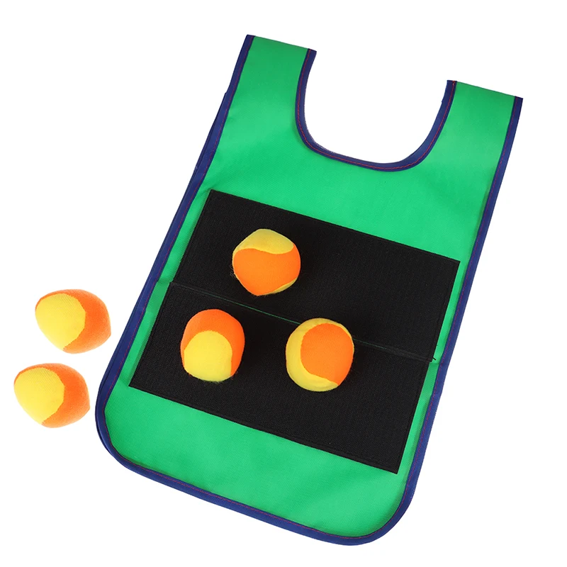 Waistcoat With Sticky Ball Throwing Children Kids Outdoor Fun Sports Toy Game Props Vest Sticky Jersey Vest Game Vest