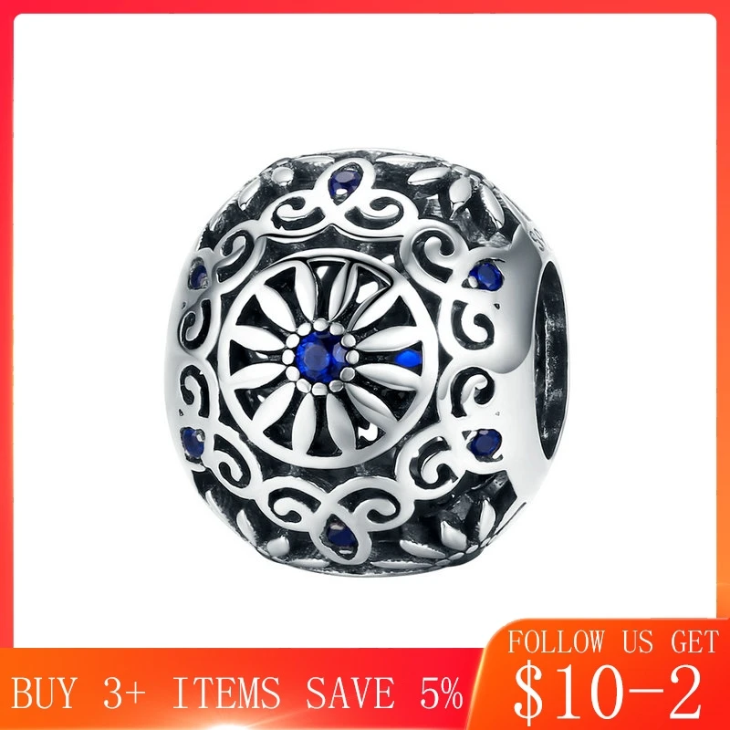 

CodeMonkey Original Beads Fit Charm Bracelet 925 Sterling Silver Intricate Lattice Openwork Ball With Clear CZ DIY Jewelry C1119