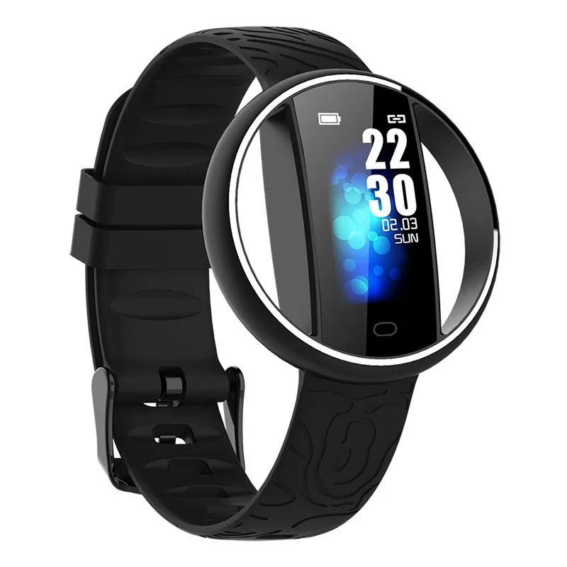 Black Silicone Band E99, умный браслет, пара, напоминание о звонках, пульсометр, кровяное давление, часы, умный браслет, фитнес-трекер, Smartband - Цвет: Black Silicone Band