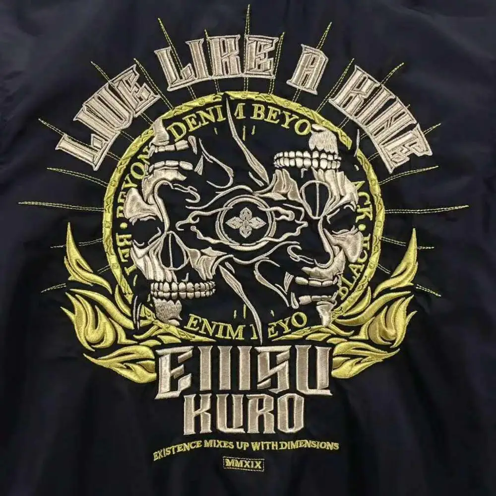 Подлинная Evisu Зимняя Мужская Двухсторонняя куртка, высокое качество, модная теплая дышащая мужская повседневная униформа с вышивкой, Тренч