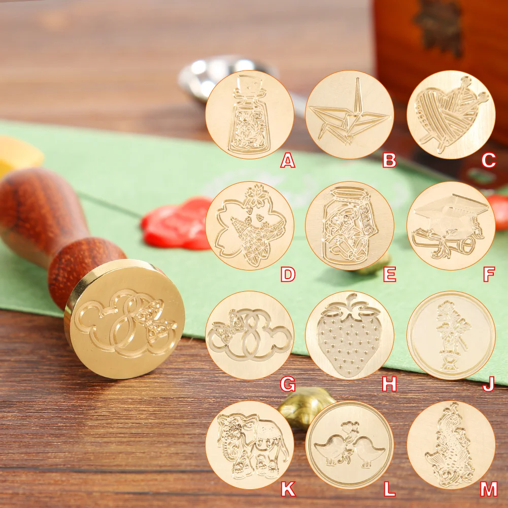 

Retro Letter Envelope Sealing Wax Copper Stamp DIY Art Decor Personalized Stamp Wax Seal Support Custom Design