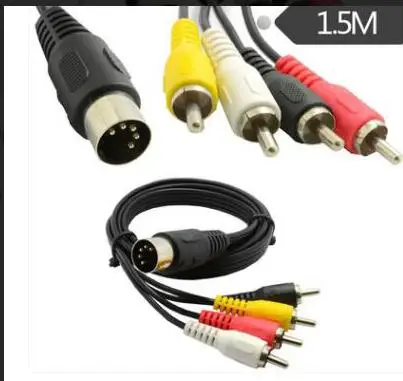 5 контактный DIN кабель средней длины для 2 двойных RCA штекеров аудиокабель Naim Quad