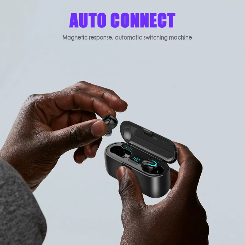 Беспроводные наушники Bluetooth V5.0 TWS светодиодный ные со светодиодным дисплеем и