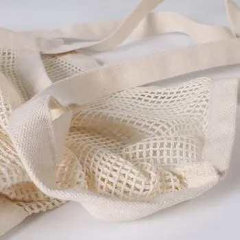 

Reusable Grocery Bag Breathable Cotton Mesh Net Stretchy Bag Shopping Handbag 4XFF